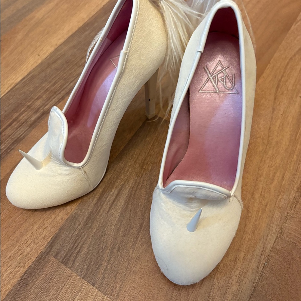 Chic Cream Unicorn High Heels